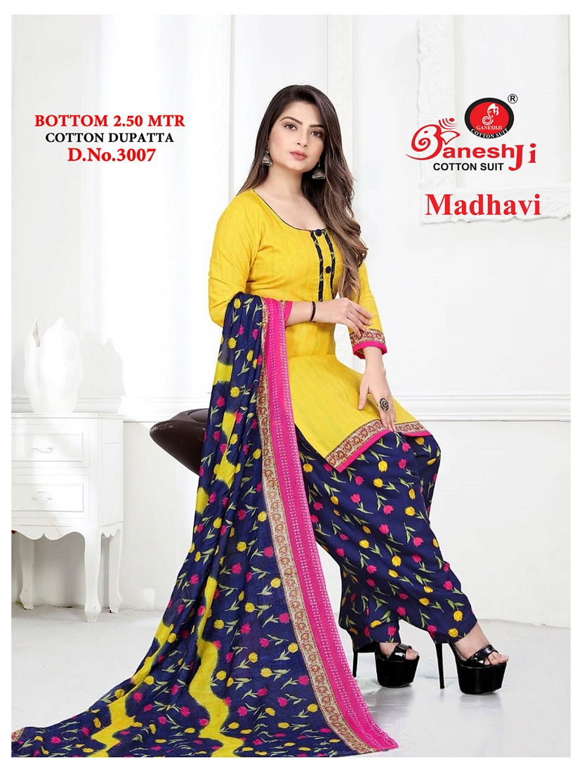 Ganeshji Madhavi 3 Cotton Printed Daily Wear Ready Made Dress Collection